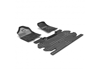 Custom Fit  3D TPE All Weather Car Floor Mats Liners for 2019 Ram 1500 Classic Crew Cab(Does not fit 2019 2500/3500), 2012-2018Ram 1500/2500/3500 (1st & 2nd Rows, Black)
